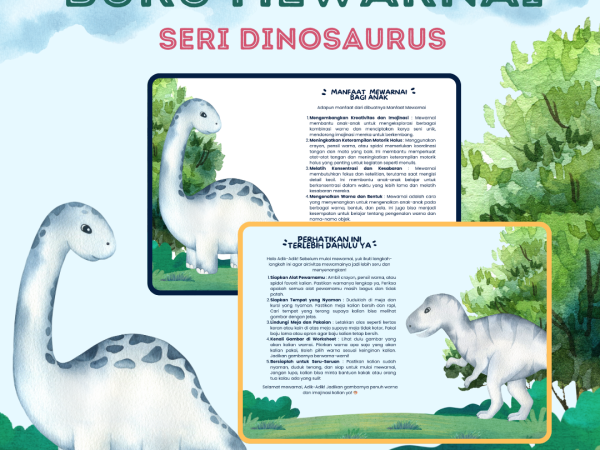 Buku Mewarnai Seri Dinosaurus