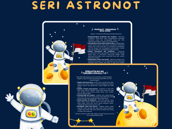 Buku Mewarnai Seri Astronot