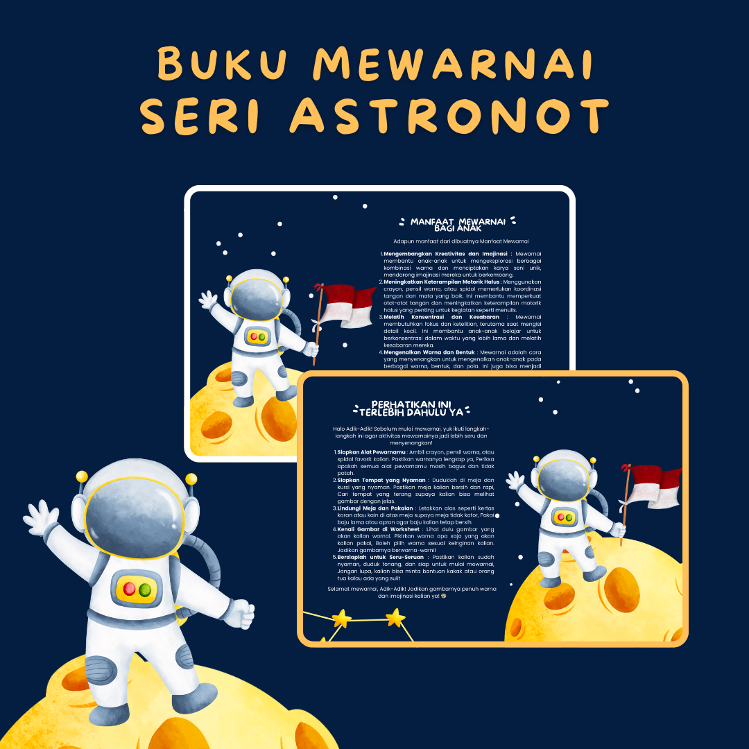 Buku Mewarnai Seri Astronot